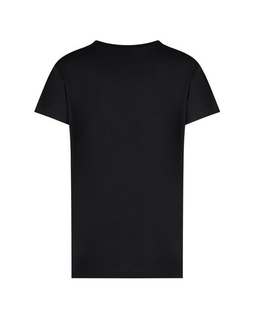 Zadig & Voltaire Black Cotton Blend Crew-Neck T-Shirt