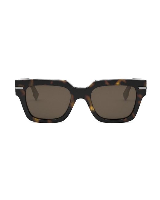 Fendi Brown Square Frame Sunglasses for men