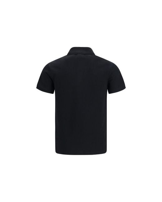 Balmain Black Cotton Polo Shirt for men