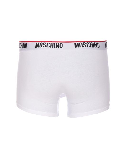 Moschino White Logo Band Bipack Boxer for men