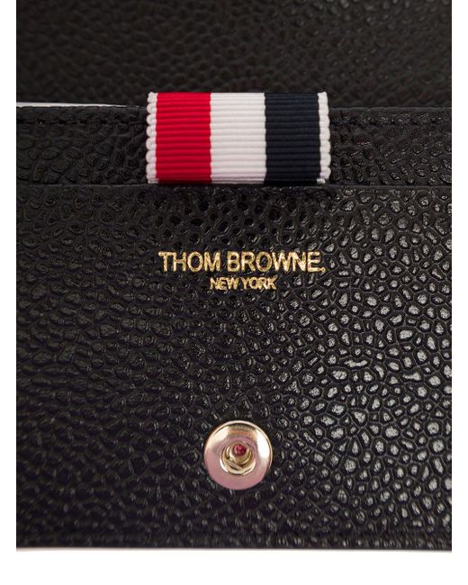 Thom Browne Black Double Card Holder for men