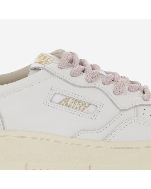 Autry Metallic Sneakers Medalist Low Leather Trainers
