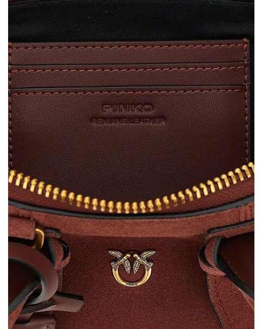 Pinko Brown Shoulder Bag Cow Leather Shoulder-Bags
