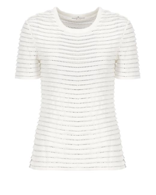Ermanno Scervino White T-Shirt With Strass