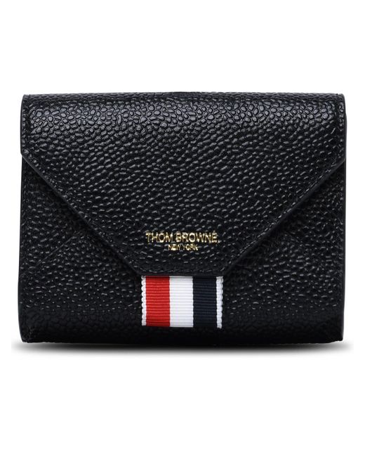 Thom Browne Black Grained Leather Purse
