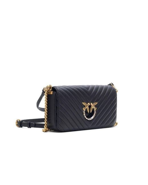Pinko Blue Crossbody Bag Polyamide Crossbody-Bags