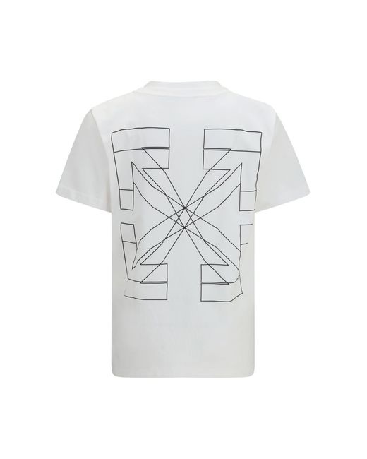 Off-White c/o Virgil Abloh White Big Double Arrow T-Shirt Cotton T-Shirts for men