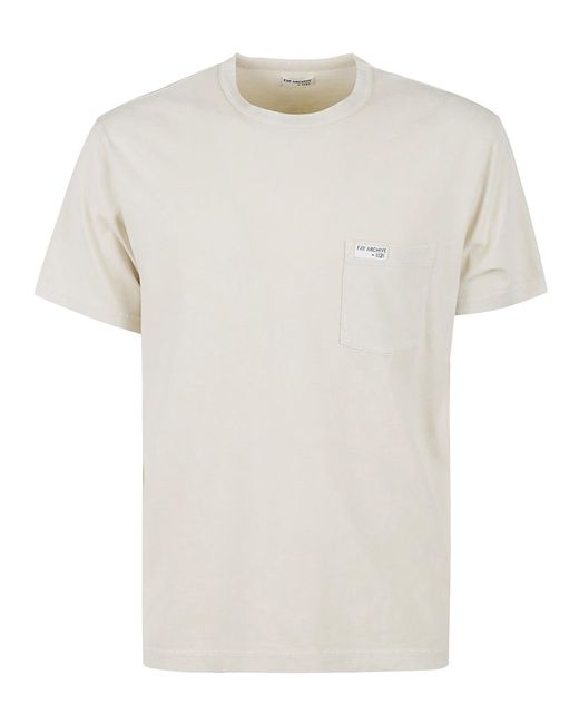 Fay White Logo Pocket T-Shirt for men