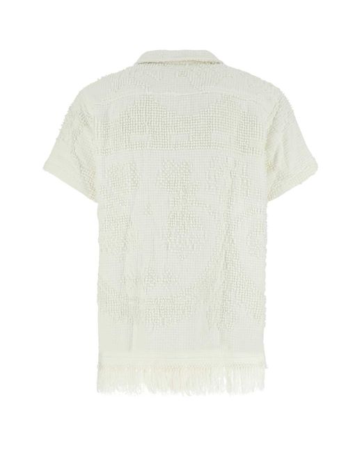 Bode White Terry Fabric Shirt for men