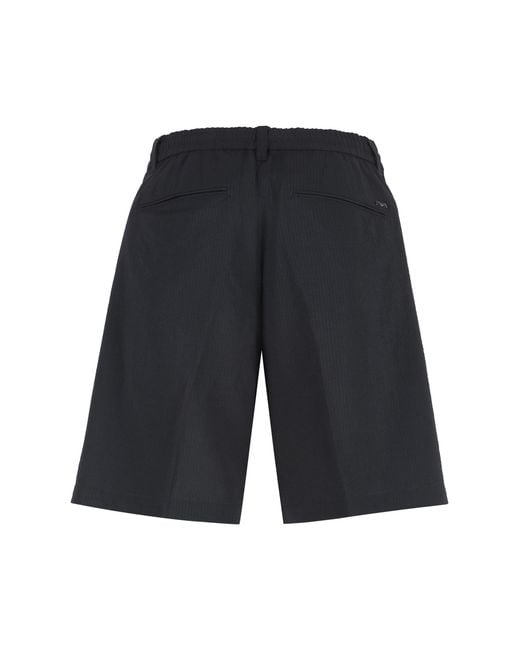 Emporio Armani Blue Bermuda Shorts Techno Fabric Polyester for men