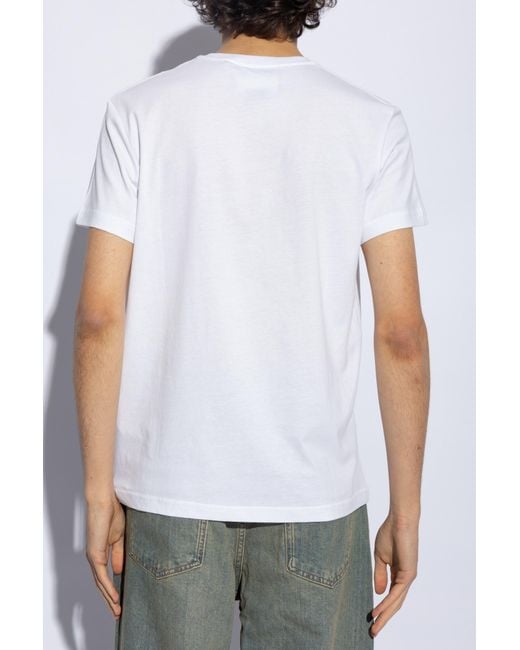Versace Jeans Couture Printed T-shirt in White for Men | Lyst