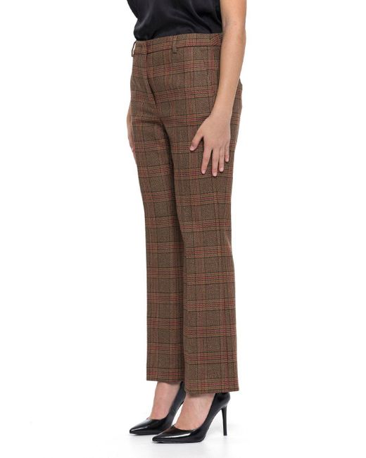 Weekend by Maxmara Brown Revere Check Trousers