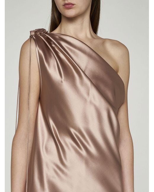 【関税込み】MAX MARA PIANOFORTE ONE-SHOULDER BRONZE WORK DRE Max Mara - Opera one shoulder dress Bronze - The Corner