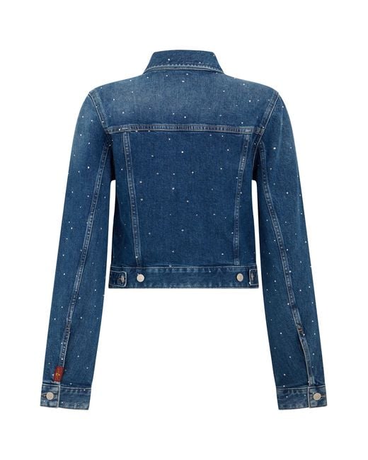 7 For All Mankind Blue Denim Jacket Cotton