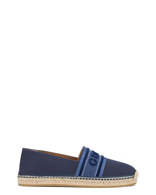 Gucci Blue Espadrilles Canvas Cotton Trainers for men