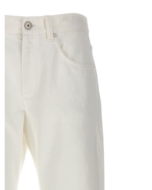 Brunello Cucinelli White 'Straight Leg' Jeans