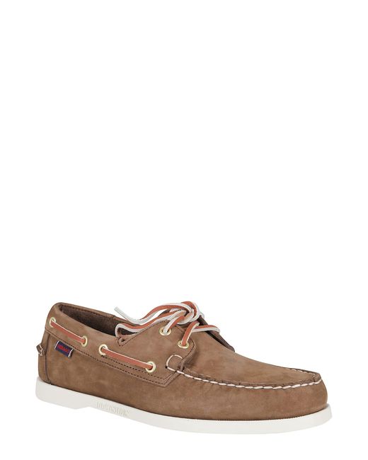 Sebago Brown Docksides Pportland Nubuck for men