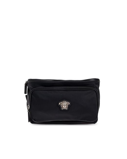 Versace Black Waist Bag for men