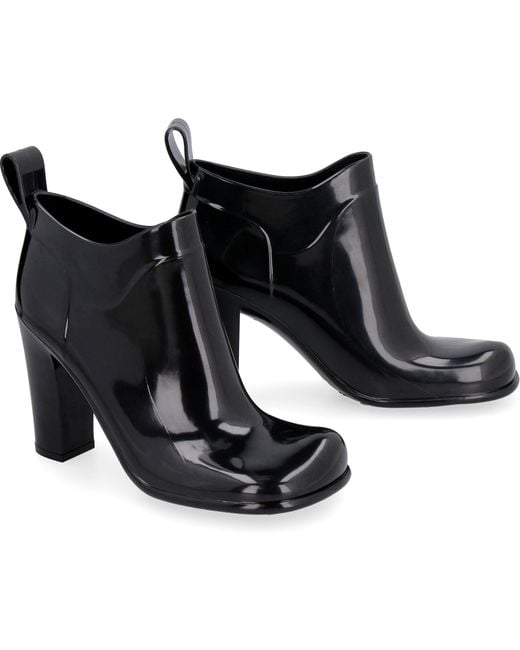 Bottega Veneta Black Shine Rubber Boots