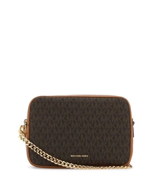 Michael Kors Gray Printed Canvas Bryant Crossbody Bag