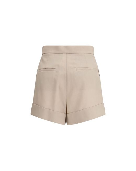 Max Mara Natural Bicolor Wool Oves Aries Bermuda Shorts