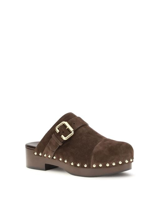 Chloé Brown Clog Mules Jeannette
