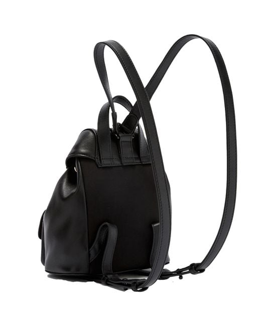 Furla Black Flow Mini Leather Backpack