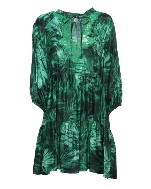 Ermanno Scervino Green Dress Foresta