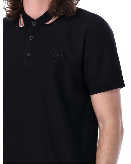 Burberry Black Pierson Polo Shirt for men