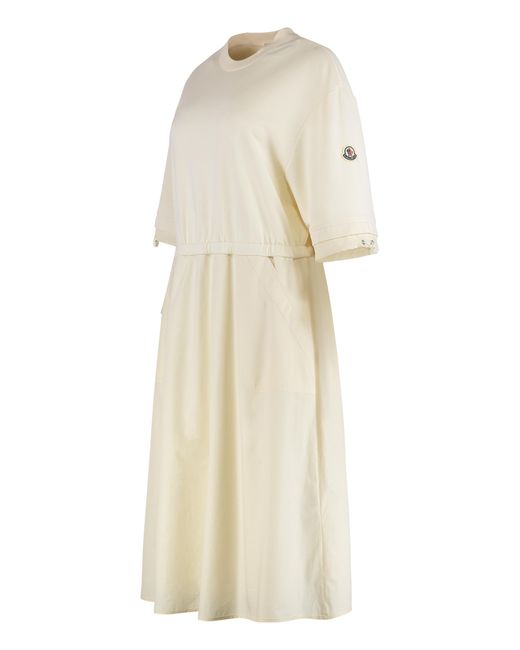 Moncler White Cotton Dress