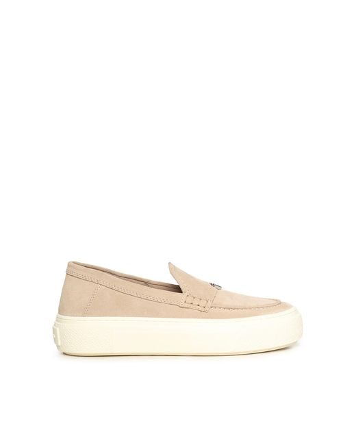 Hogan Natural Flat Shoes Suede