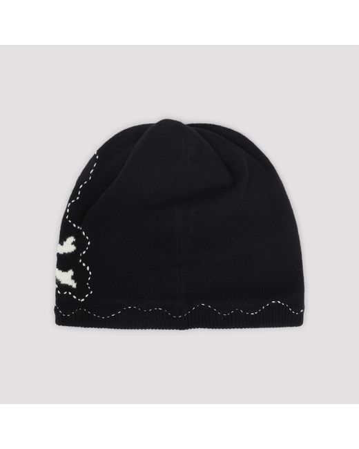 Mastermind Japan Black Hand Stitch Beanie for men