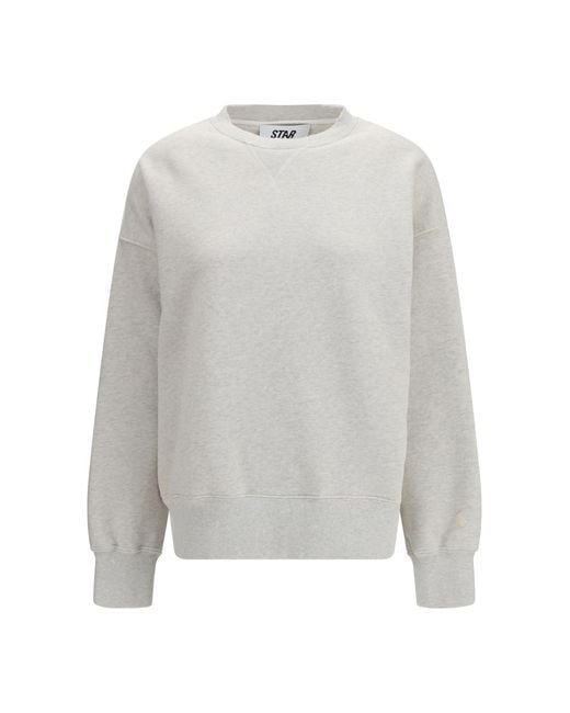 Golden Goose Deluxe Brand Gray Sweatshirt Star Cotton Sweatshirts