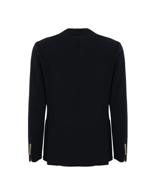 Eleventy Black Single-Breasted Cotton Jacket for men