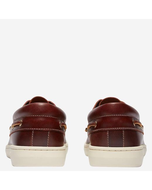Timberland Brown Loafers Classic Boat Leather for men