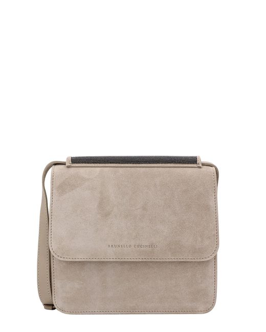 Brunello Cucinelli Gray Shoulder Bag