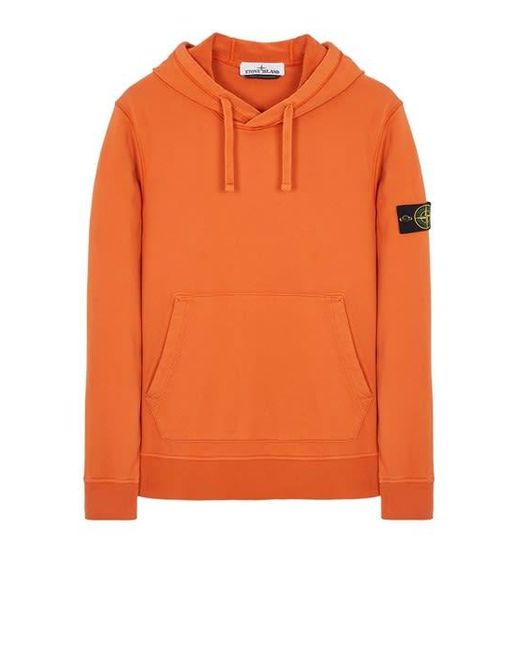 Stone Island Orange Sweatshirt Cotton for men