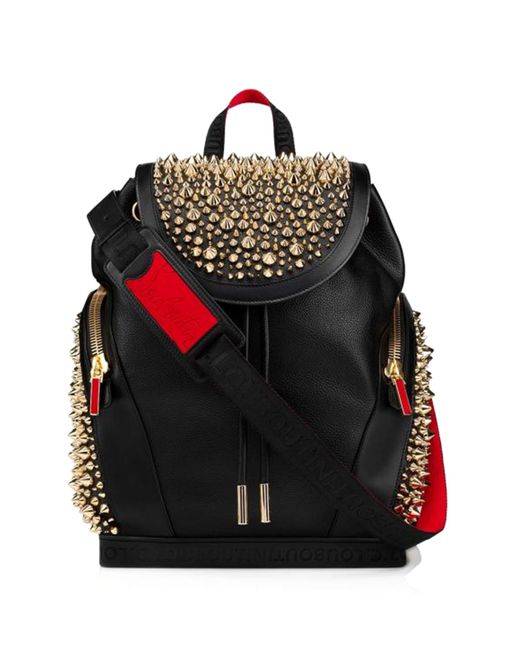 Christian Louboutin Leather Backpack With Studs in Black for Men | Lyst