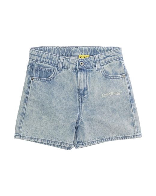 Off-White c/o Virgil Abloh Blue Girls Cotton Shorts
