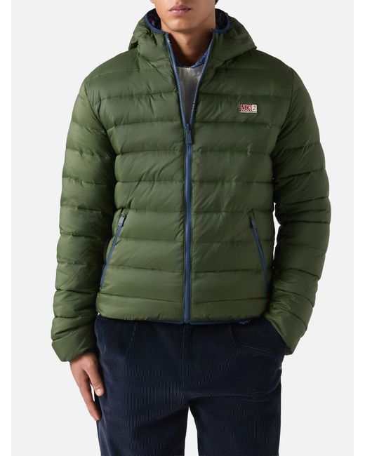 Mc2 Saint Barth Green Double Face Down Jacket Courchevel M Ilitary for men