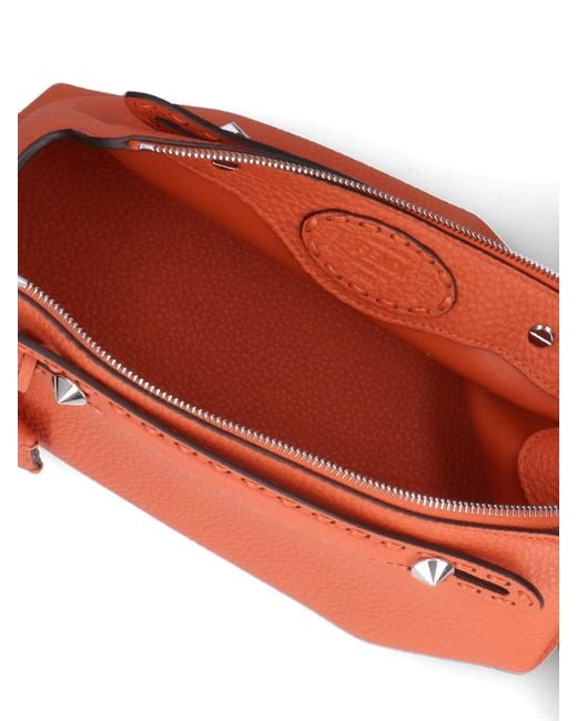 Fendi Orange Medium Shoulder Bag By The Way Selleria