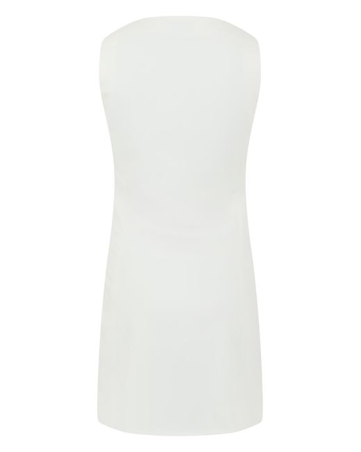 Coperni White Mini Dress Wide Neckline Polyamide