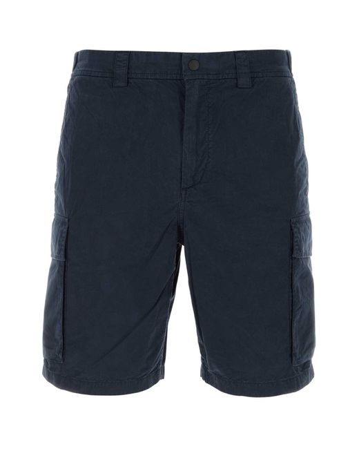 Woolrich Blue Cotton Bermuda Shorts for men