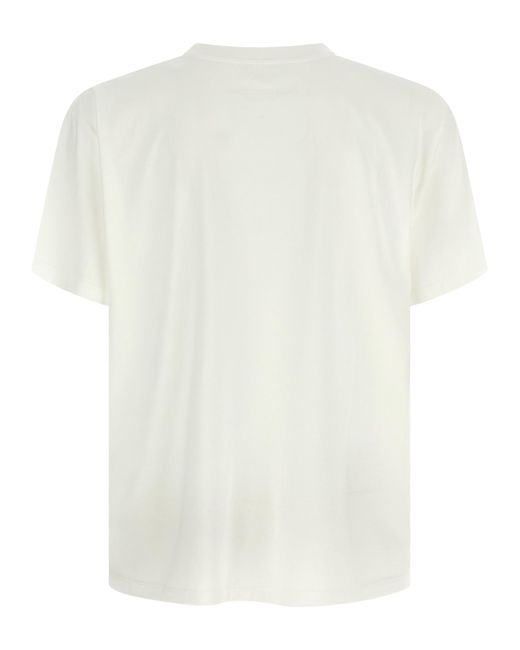 MM6 by Maison Margiela White Numeric Signature Mm6 Spray T-Shirt Cotton for men