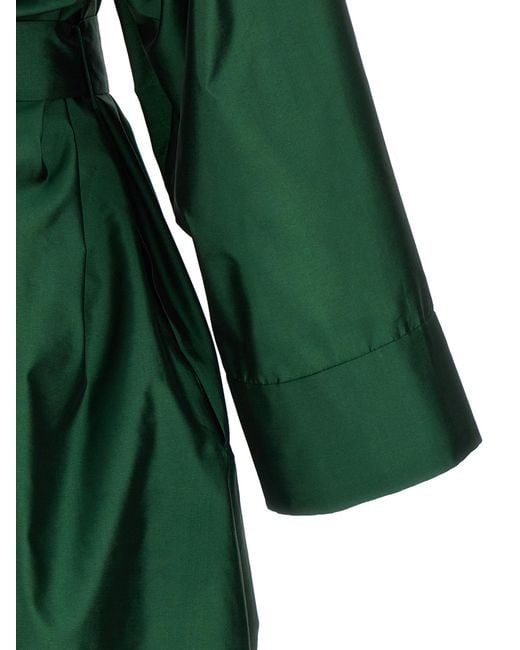 Max Mara Green Polyester Midi Dress