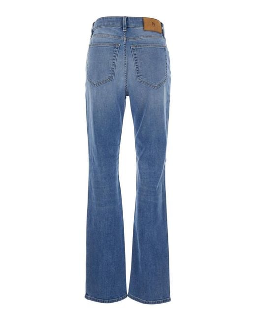 PT Torino Blue Straight Alanis Jeans Denim Cotton Elastane