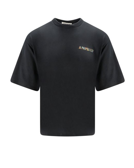 A PAPER KID Black T-Shirt for men
