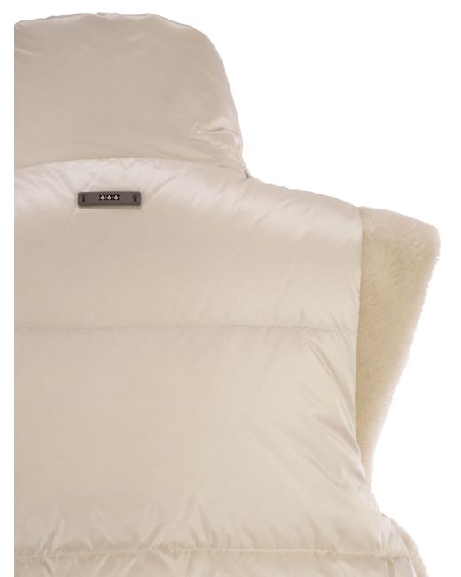 Peserico Natural Down Vest With Wing Sleeves