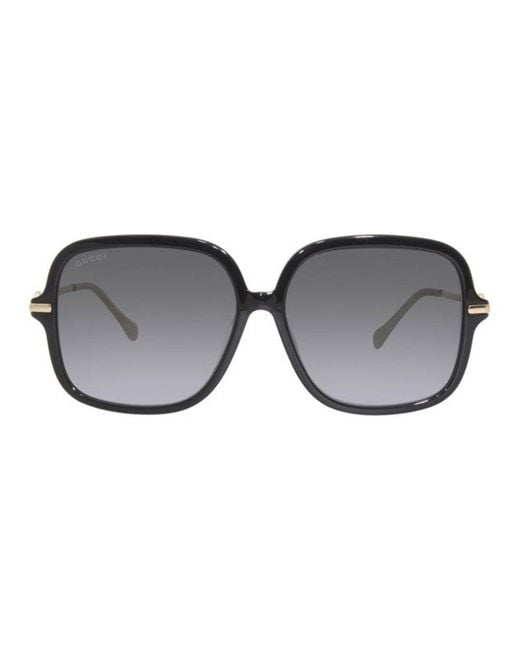 Gucci Gray Sunglasses Square Full Rim, Frame And Gradient Lens Gg0884Sa001