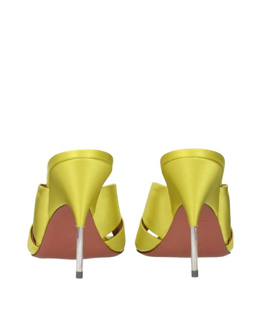 AMINA MUADDI Yellow Samantha Sandals/Lime Satin
